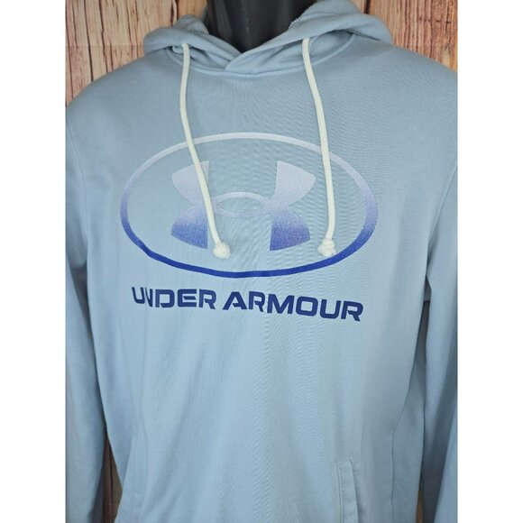 Under Armour Blue Mens Cotton Blend Hoodie Medium - Picture 3 of 6